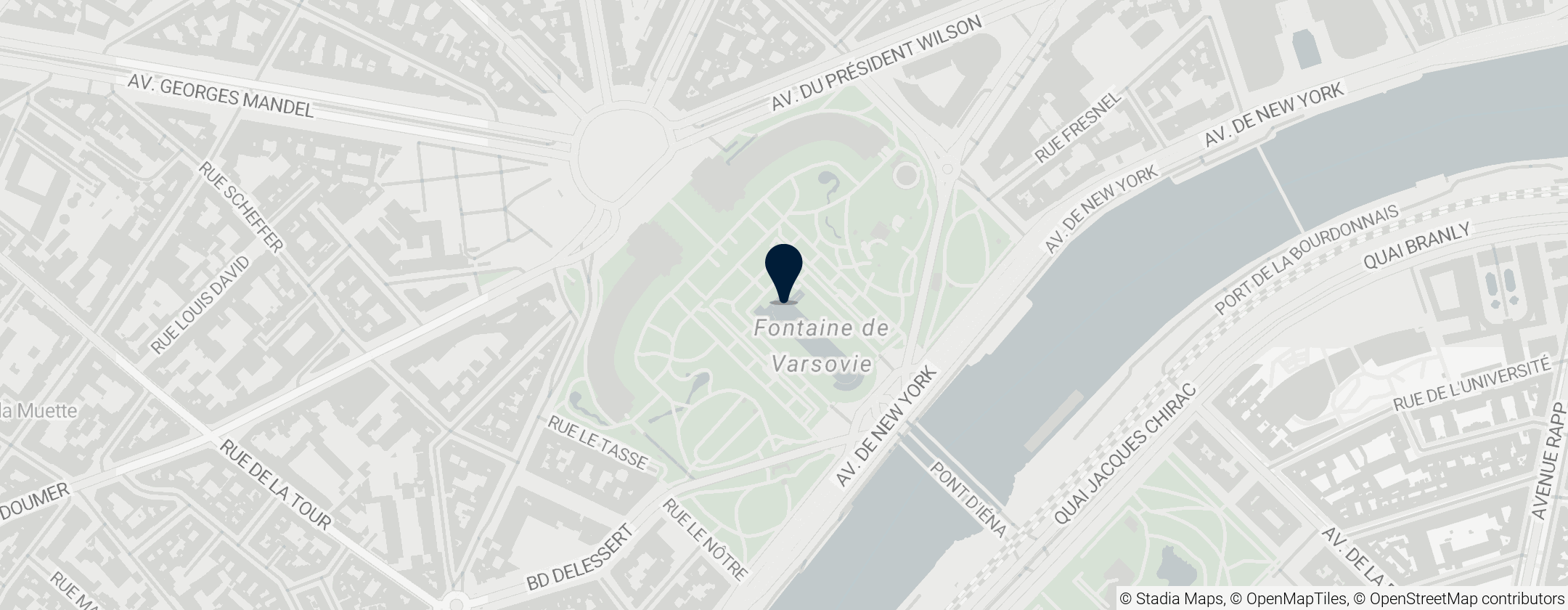 Map of Trocadéro Gardens