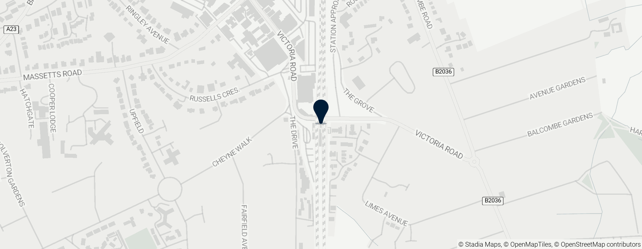 Map of Station Horley