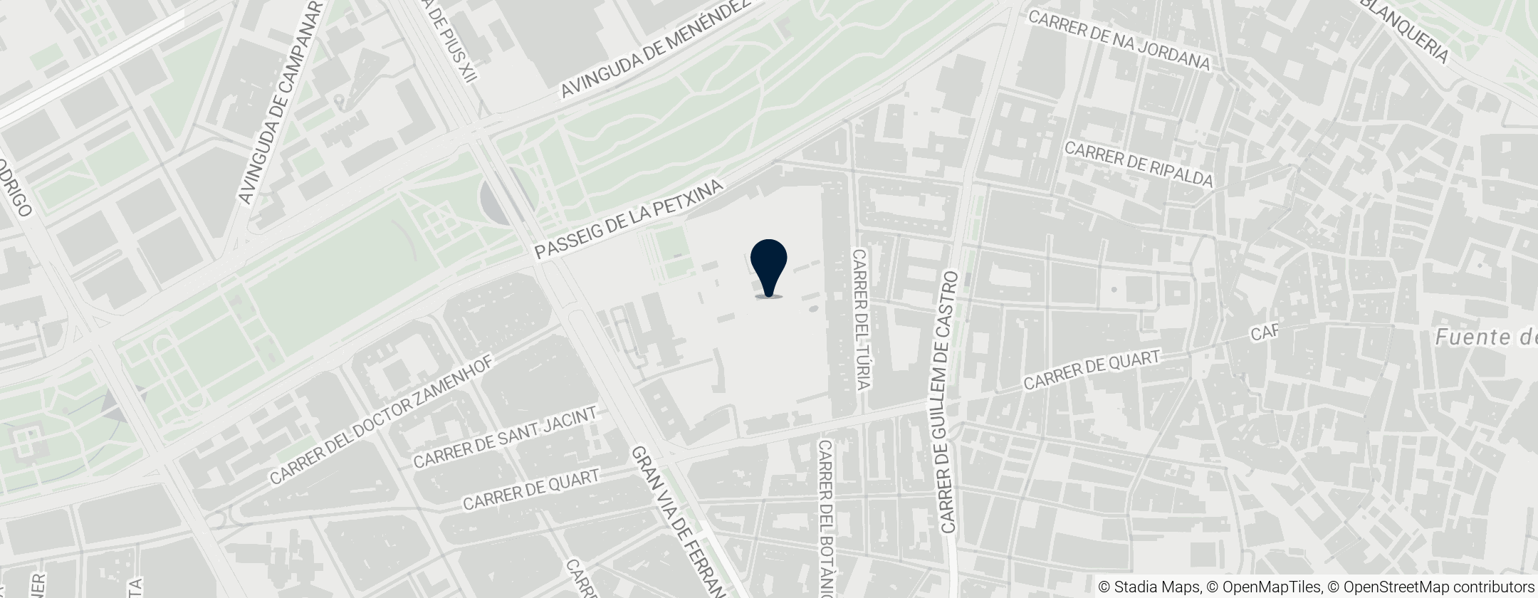 Map of Botanic Garden of University of Valencia