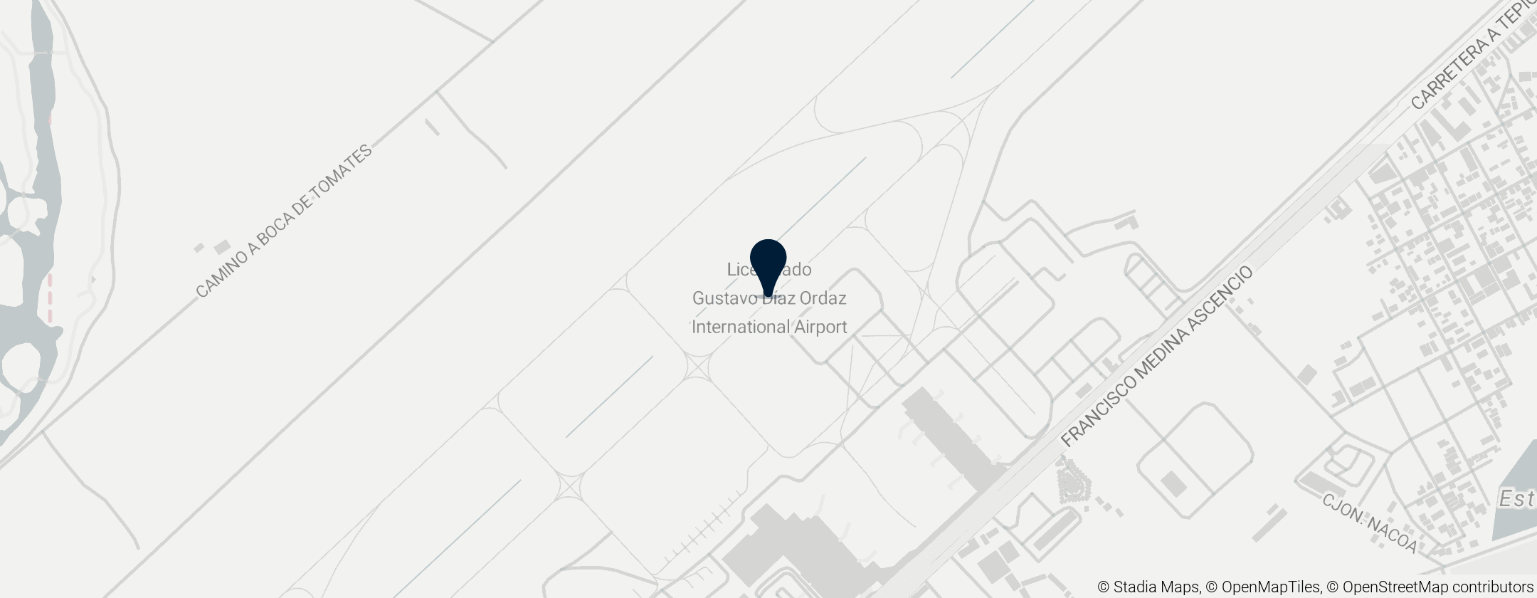 Map of Aeropuerto Intl. Lic.Gustavo Díaz Ordáz