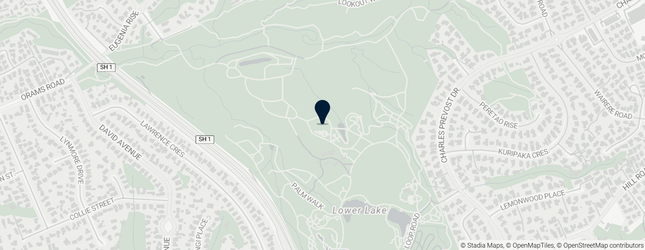 Map of Auckland Botanic Gardens