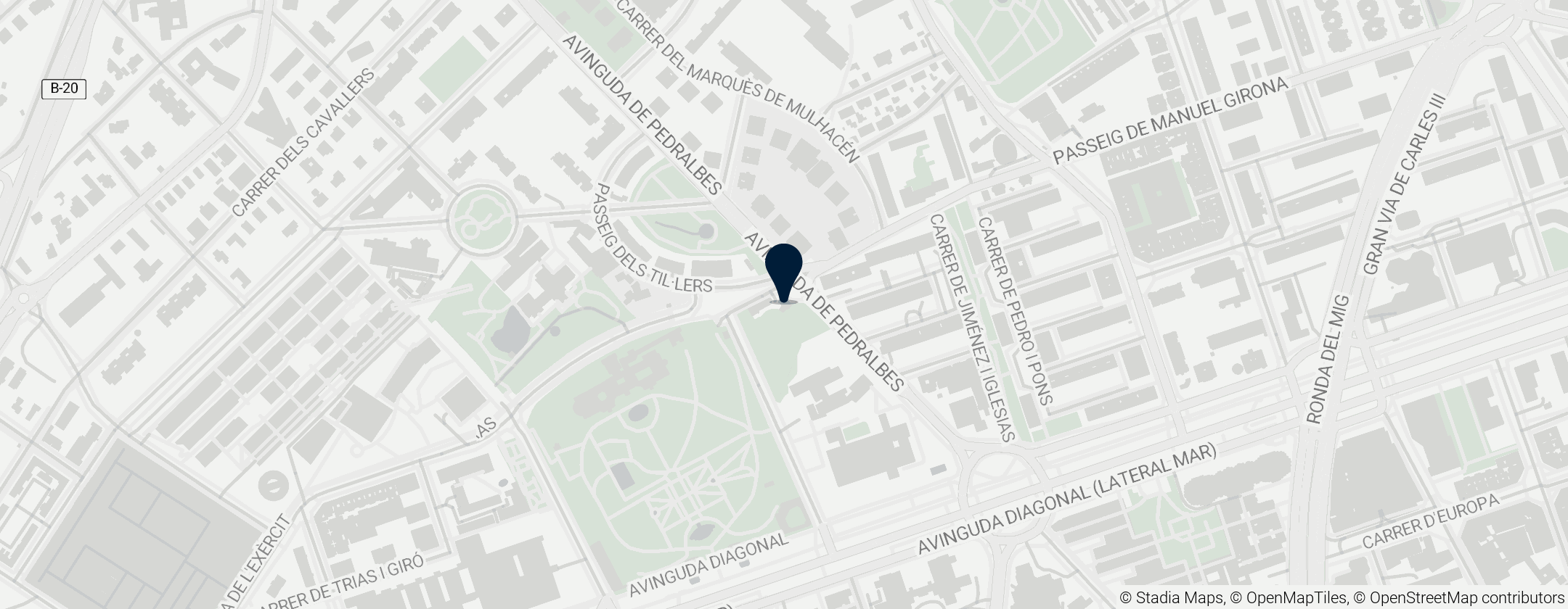 Map of Güell Pavilions