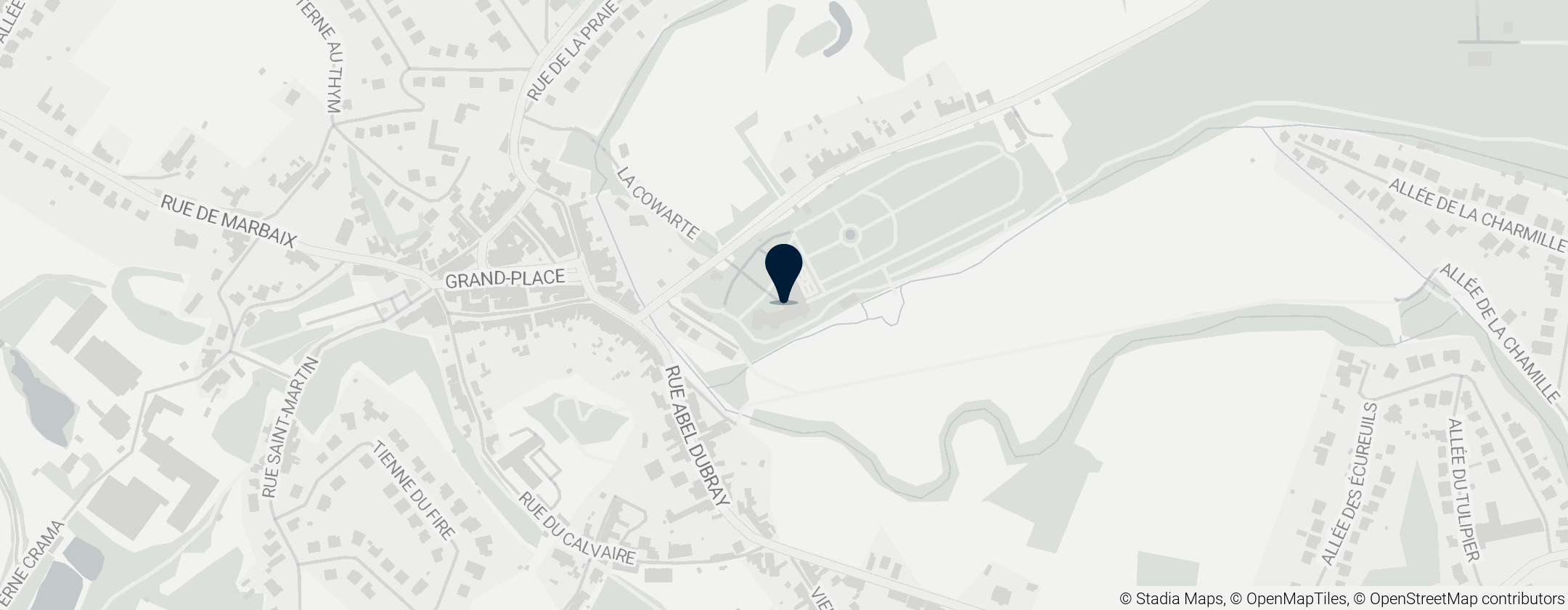 Map of Ham-sur-Heure Castle