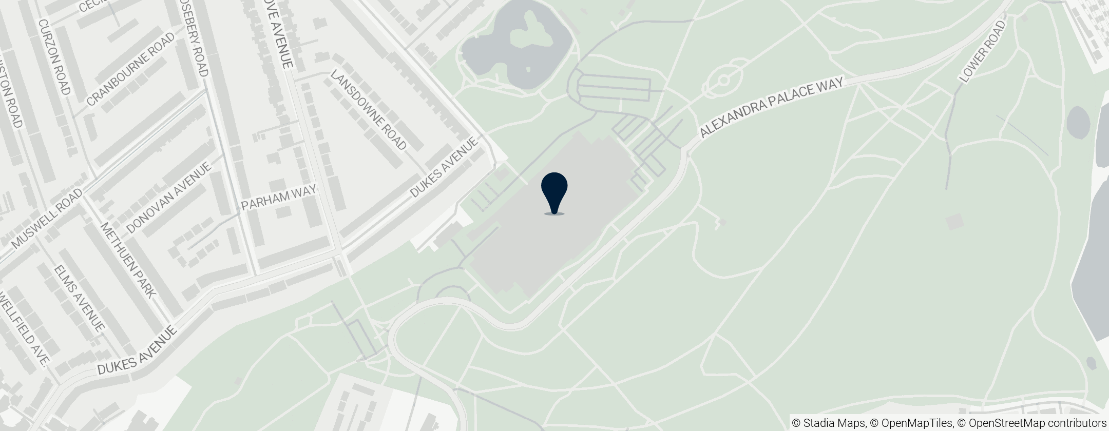 Map of Alexandra Palace