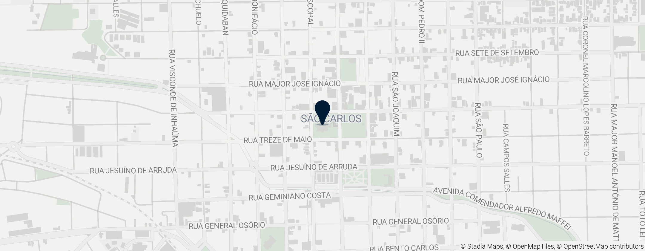 Map of St. Charles Borromeo Cathedral, São Carlos