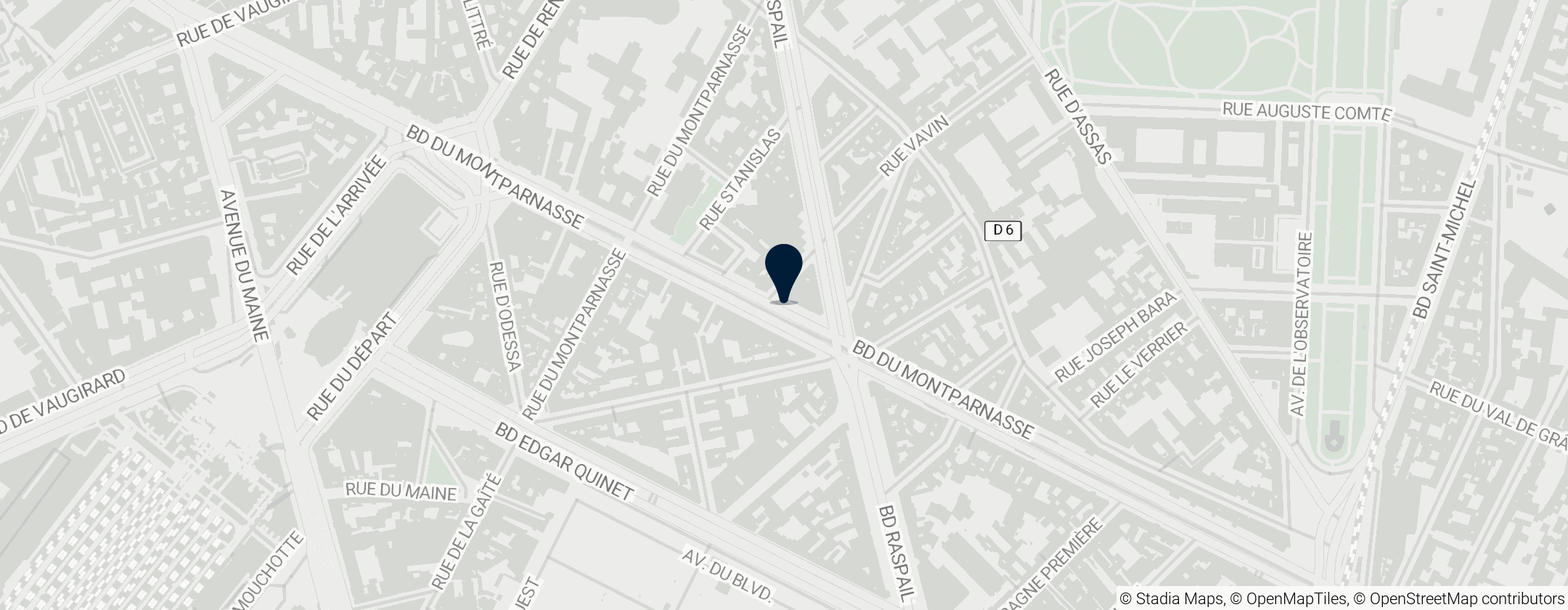 Map of Montparnasse Quarter