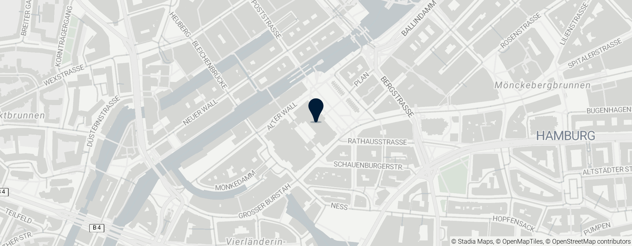 Map of Hamburg City Hall