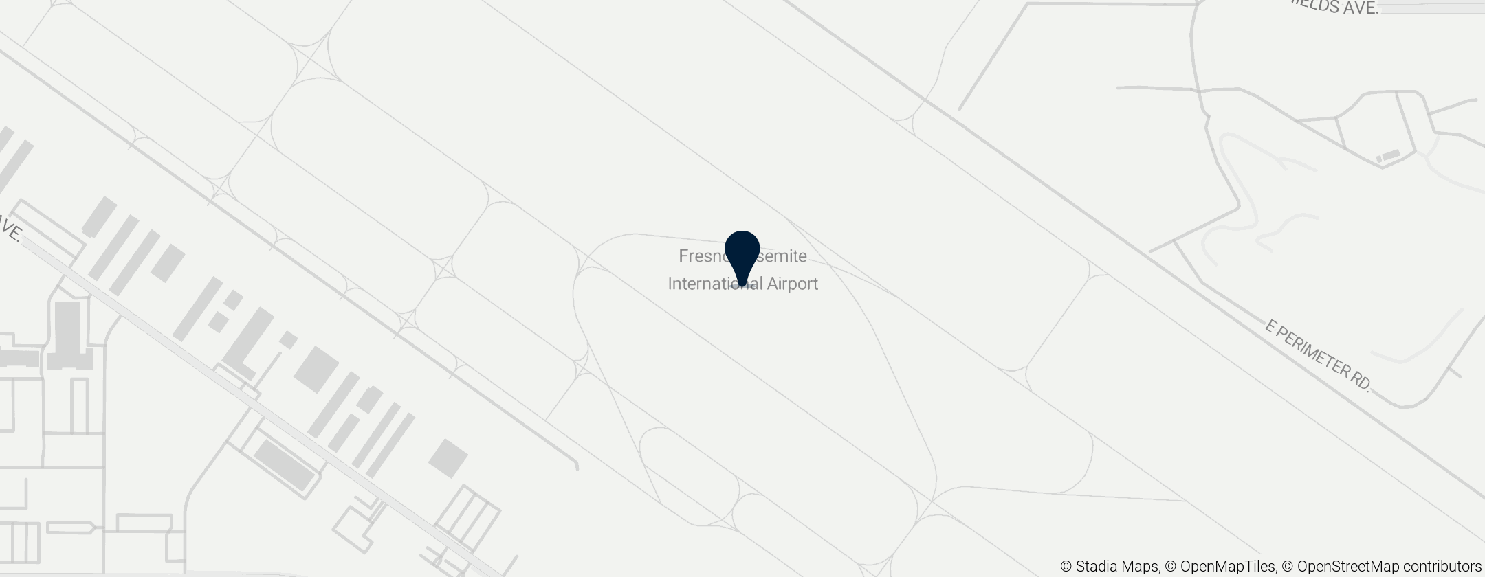 Map of Aeropuerto Internacional de Fresno-Yosemite