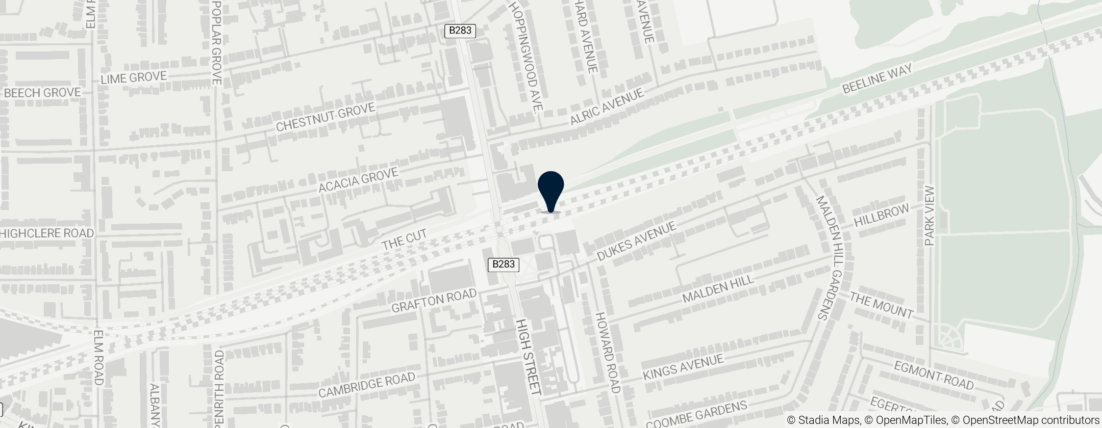 Map of Station New Malden