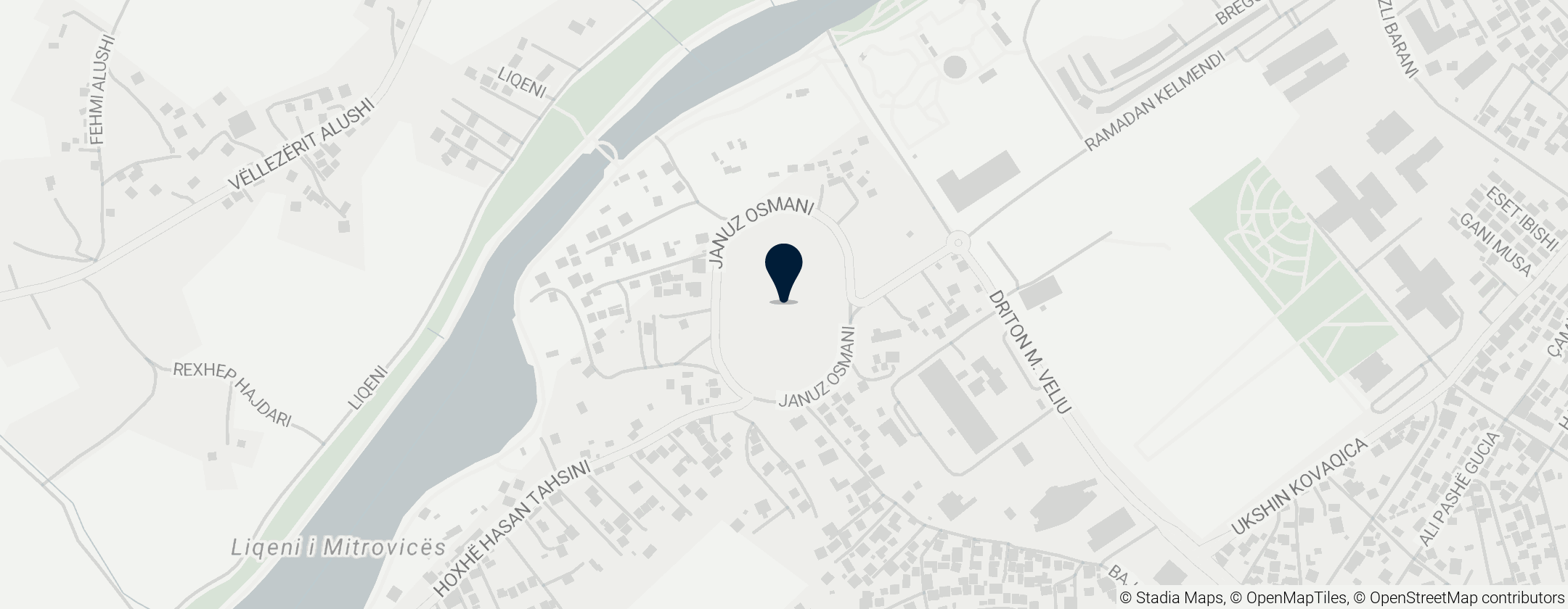 Map of Olympic Stadium Adem Jashari