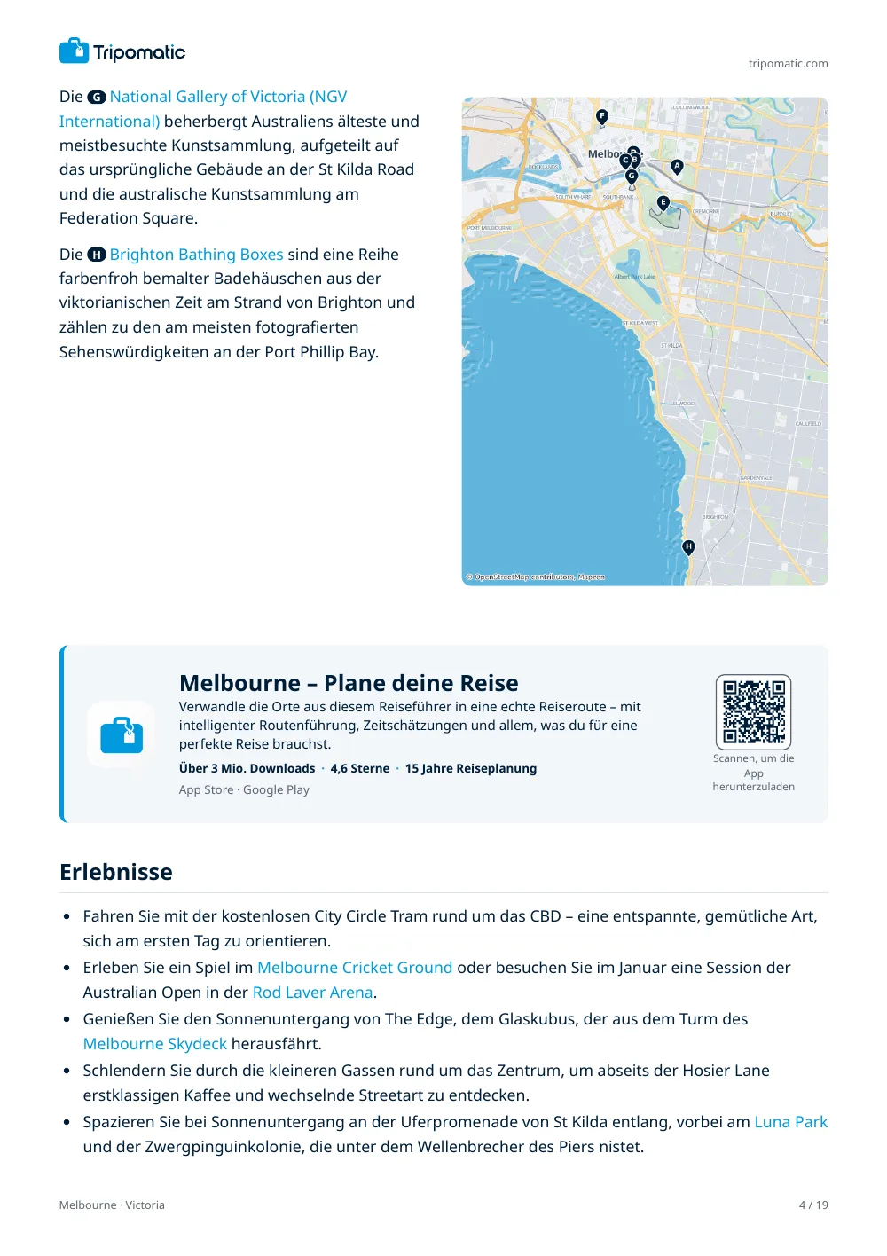 Melbourne Reiseführer, Seite 4