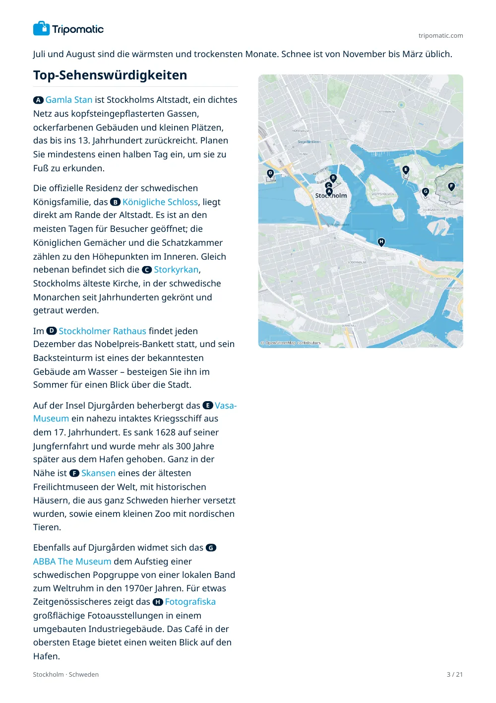 Stockholm Reiseführer, Seite 3