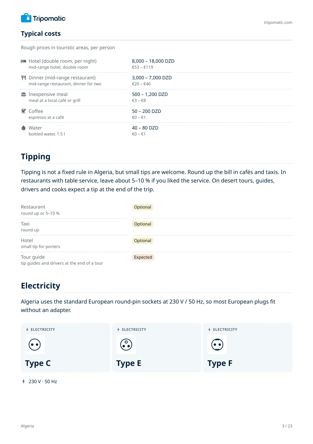 Algeria travel guide, page 3