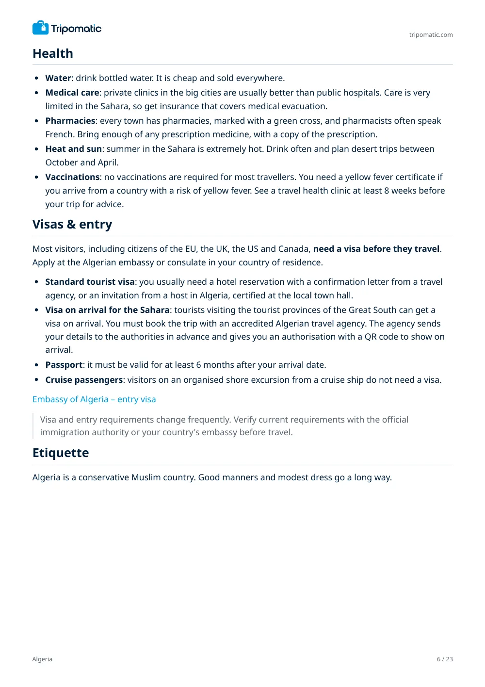 Algeria travel guide, page 6
