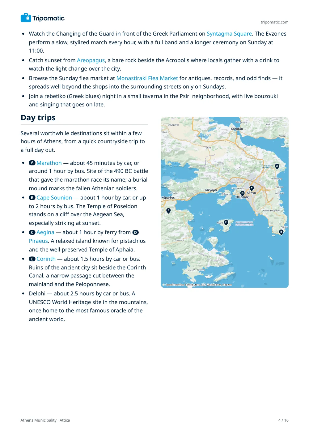 Athens Municipality travel guide, page 4
