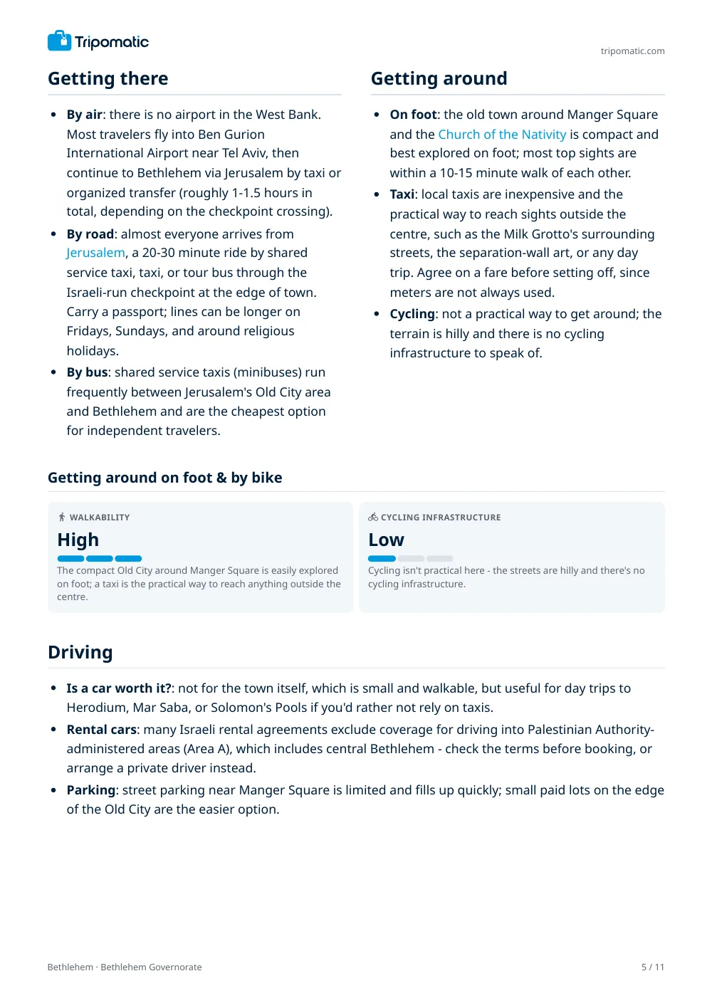 Bethlehem travel guide, page 5