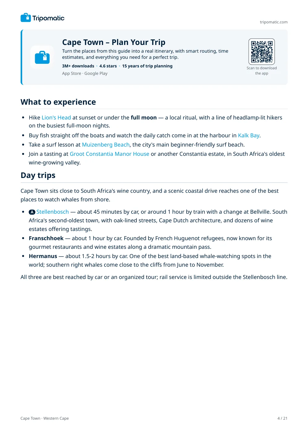 Cape Town travel guide, page 4