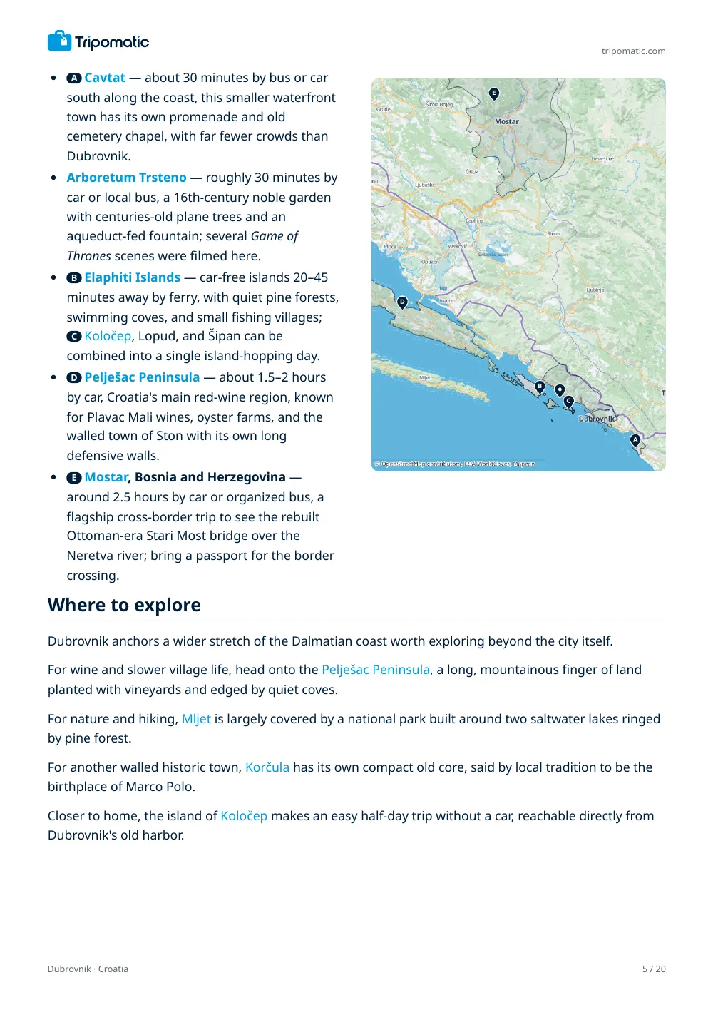 Dubrovnik travel guide, page 5