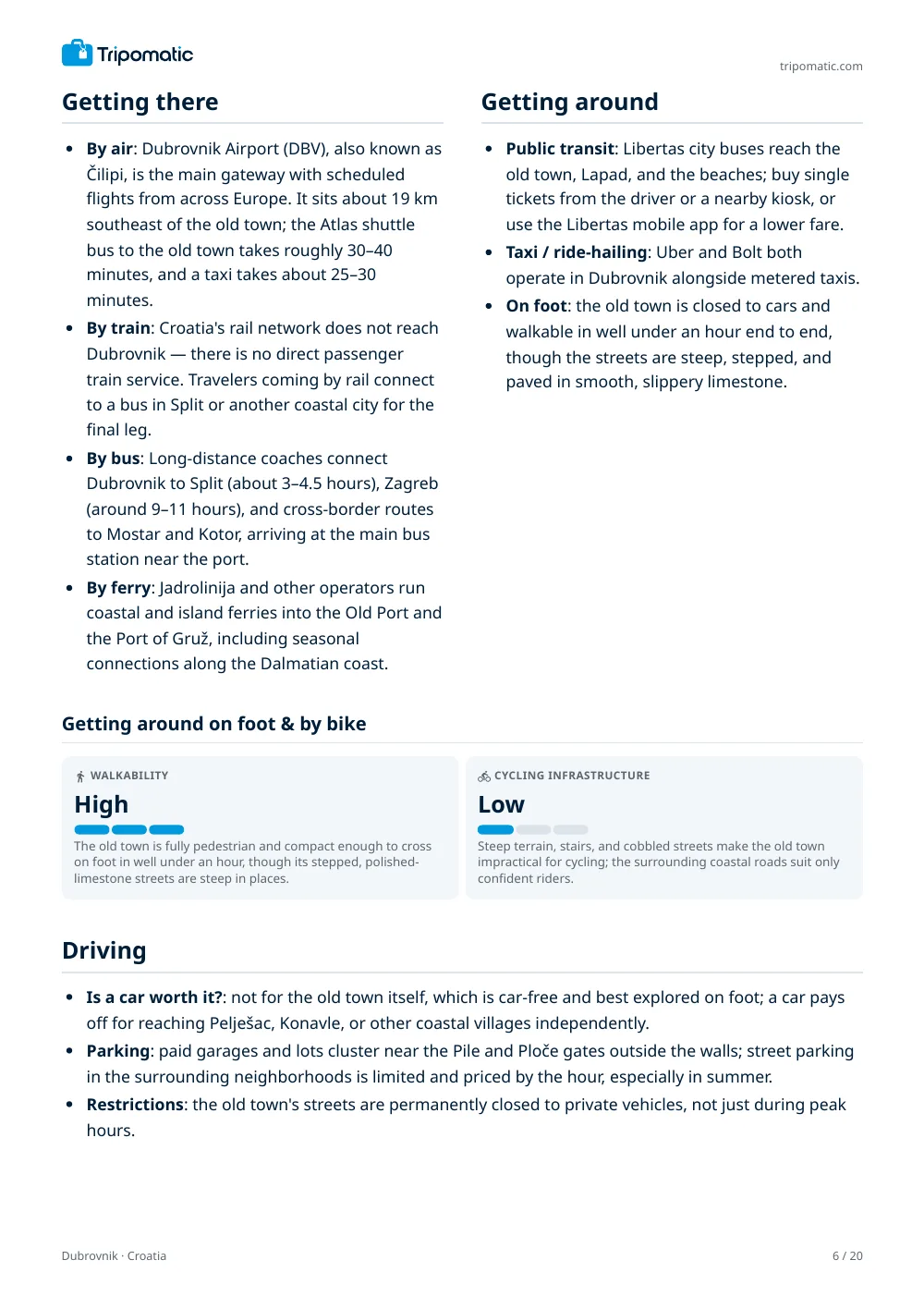 Dubrovnik travel guide, page 6