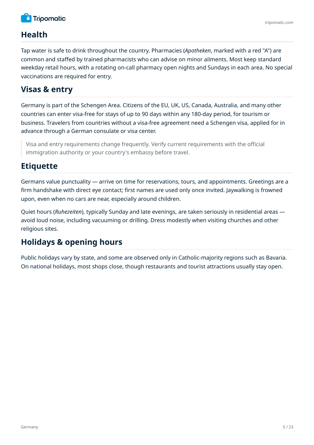 Germany travel guide, page 5