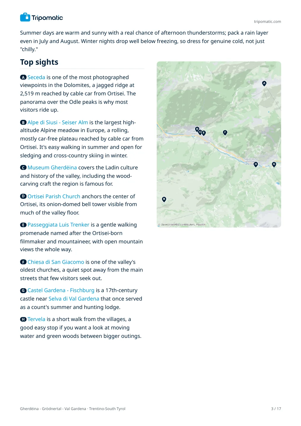 Gherdëina - Grödnertal - Val Gardena travel guide, page 3