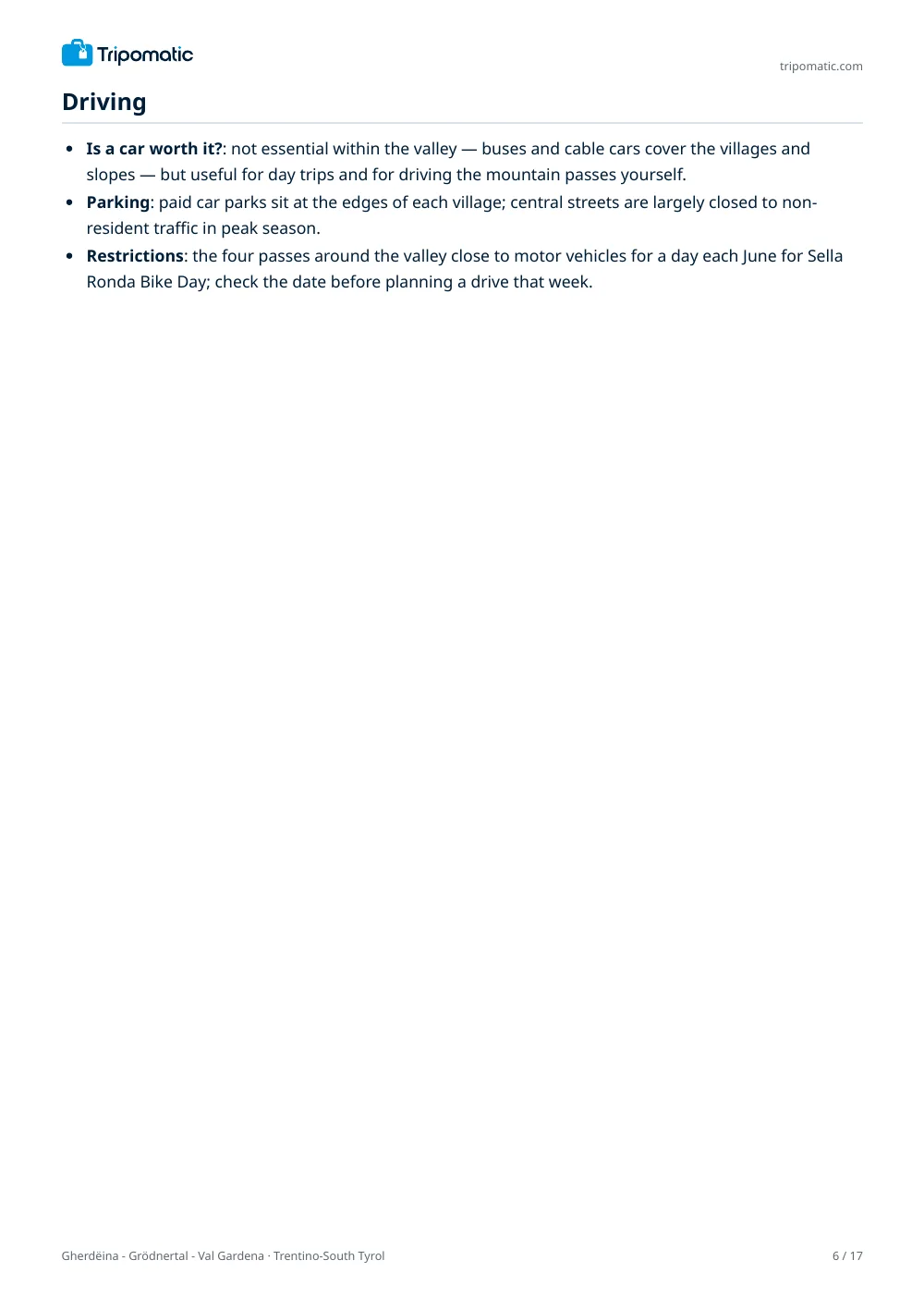 Gherdëina - Grödnertal - Val Gardena travel guide, page 6