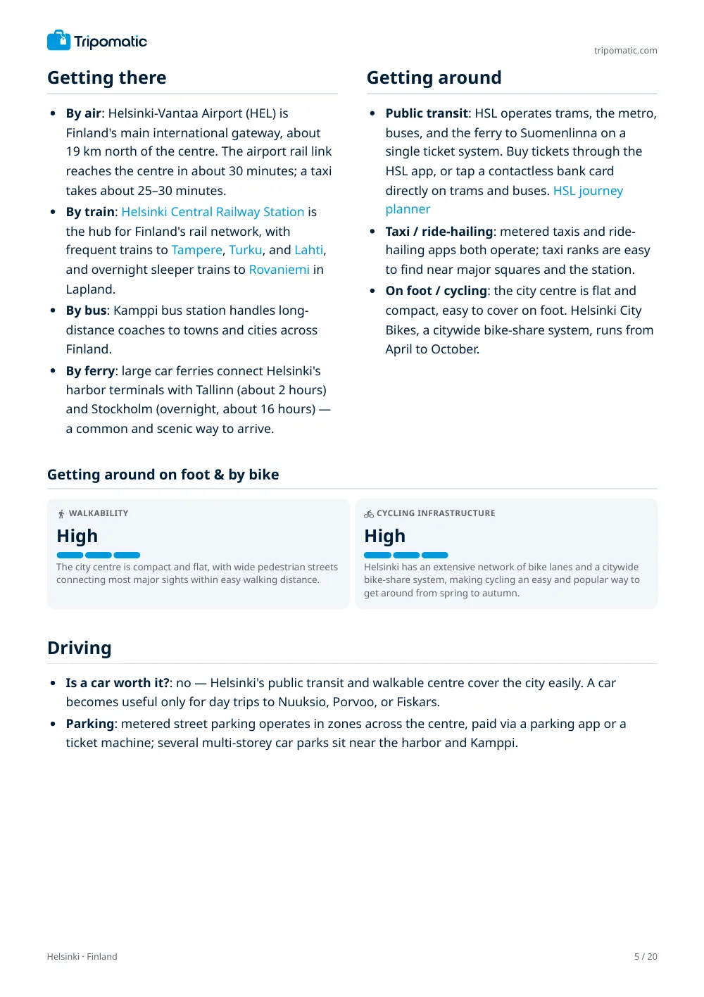 Helsinki travel guide, page 5