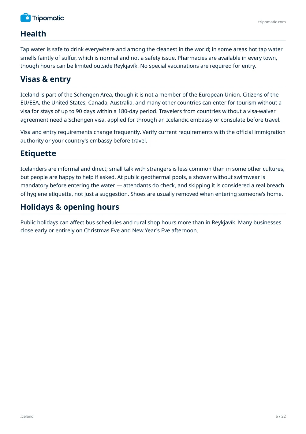 Iceland travel guide, page 5