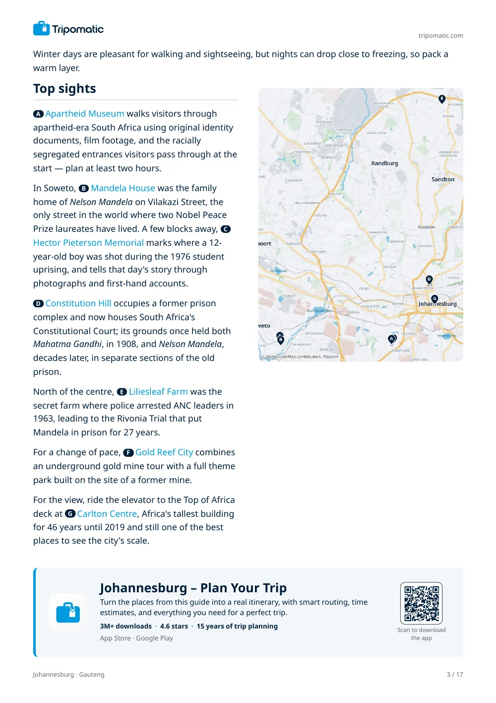 Johannesburg travel guide, page 3
