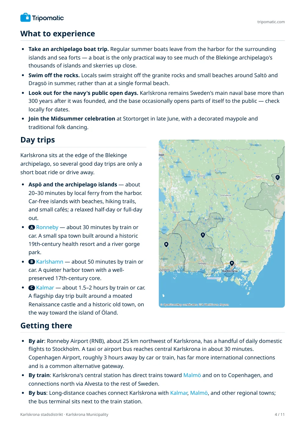Karlskrona stadsdistrikt travel guide, page 4