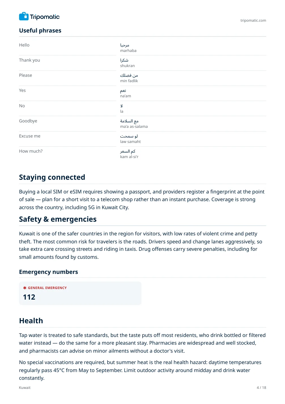 Kuwait travel guide, page 4