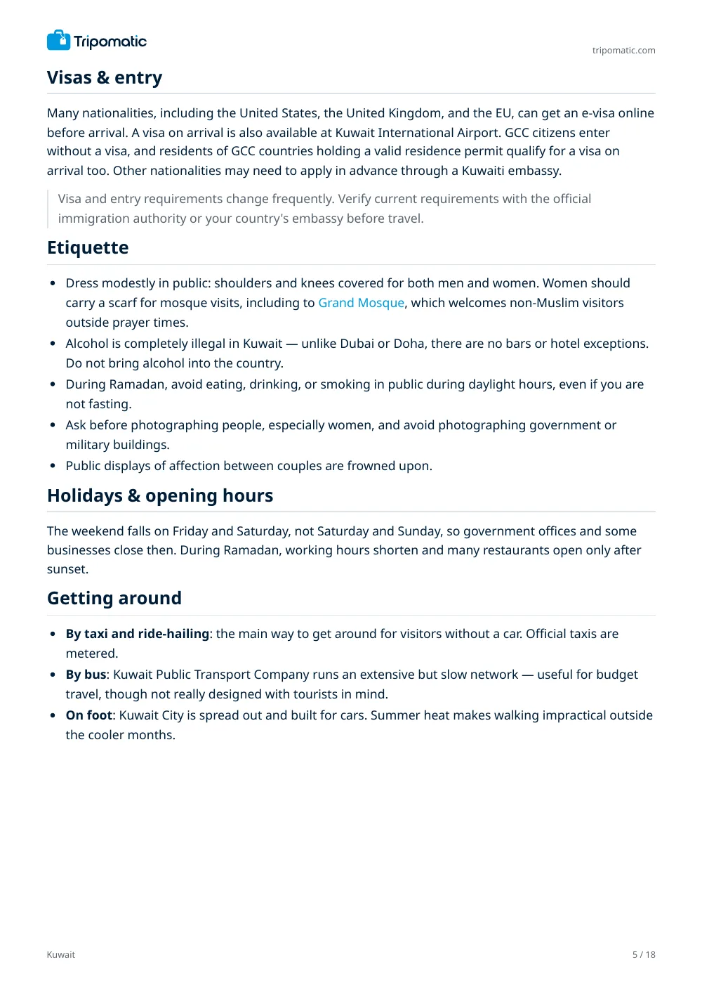 Kuwait travel guide, page 5