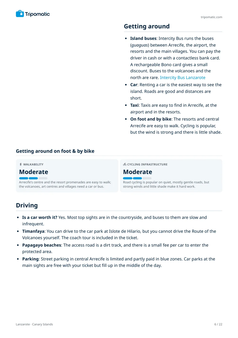 Lanzarote travel guide, page 6