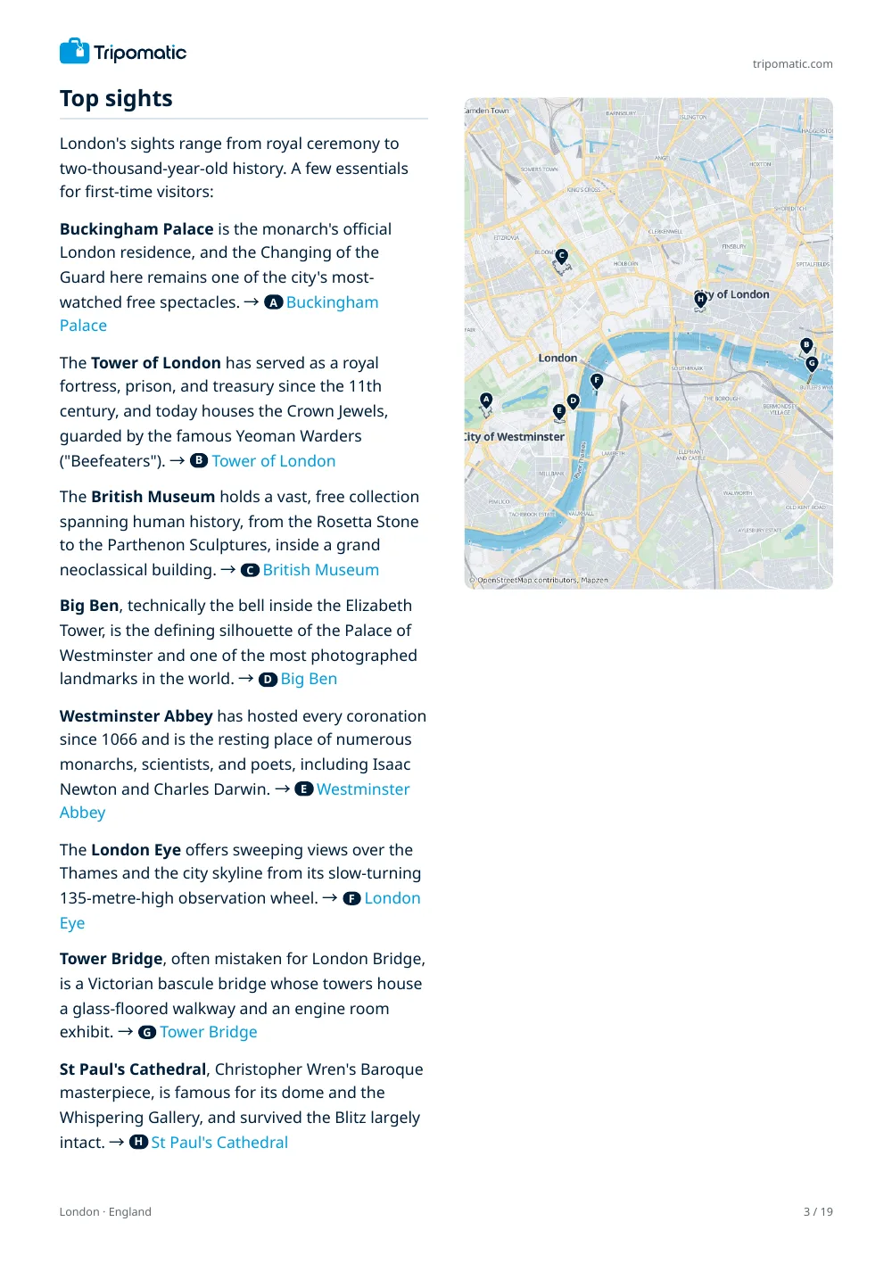 London travel guide, page 3