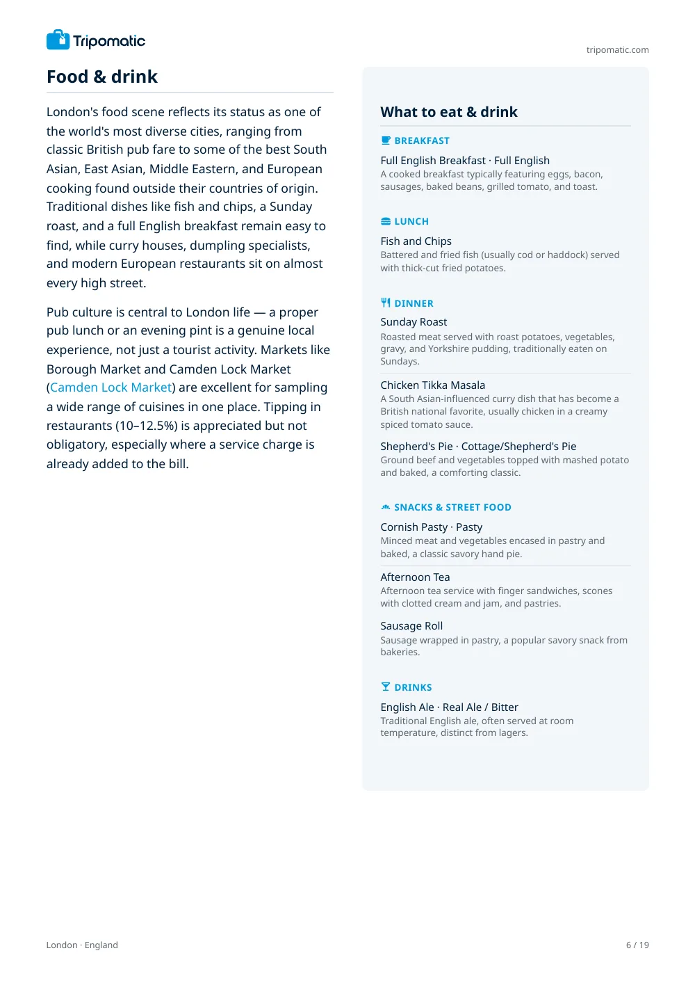 London travel guide, page 6