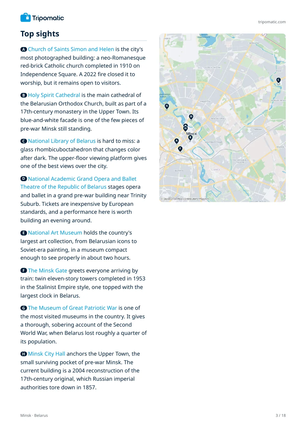 Minsk travel guide, page 3
