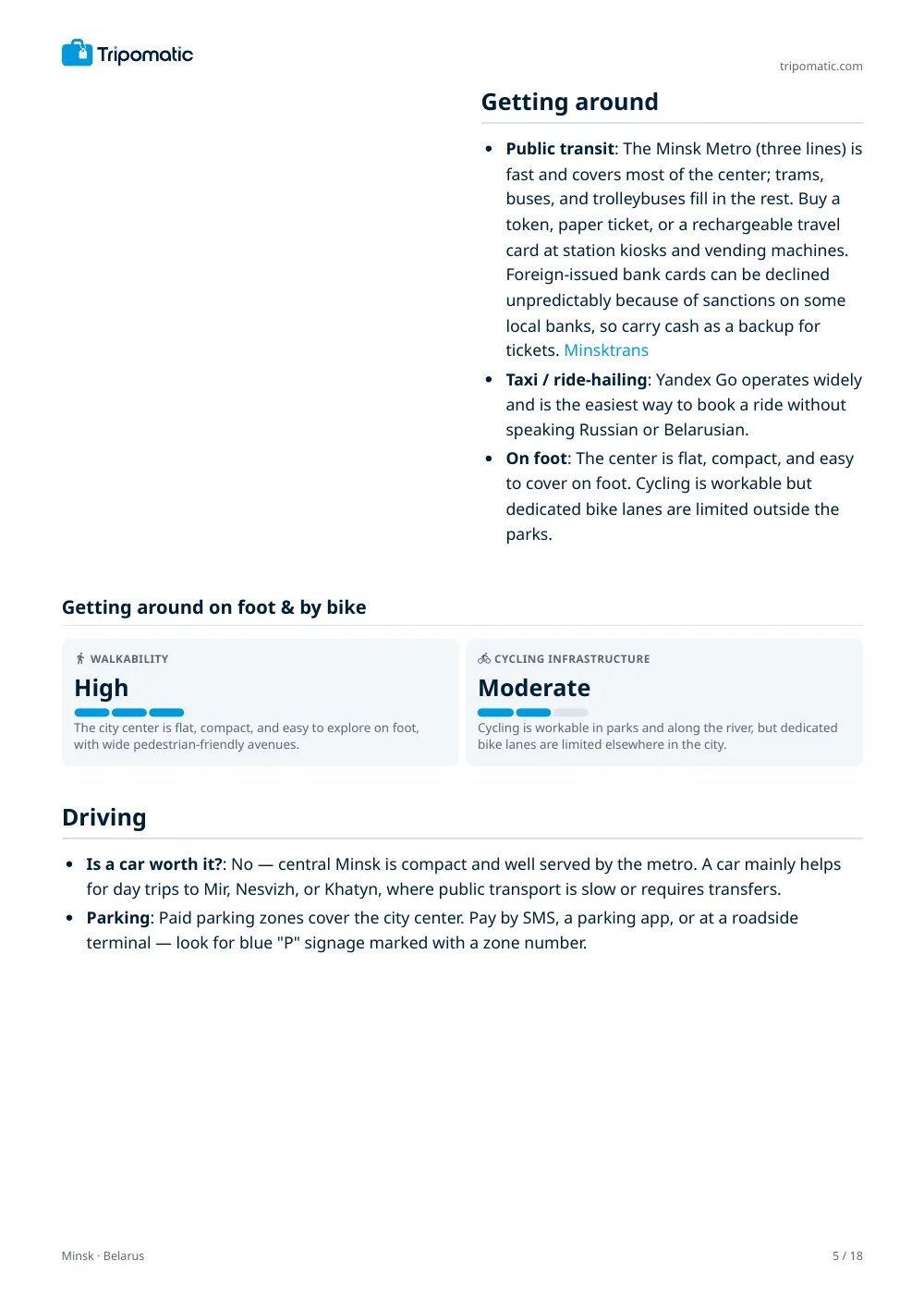 Minsk travel guide, page 5