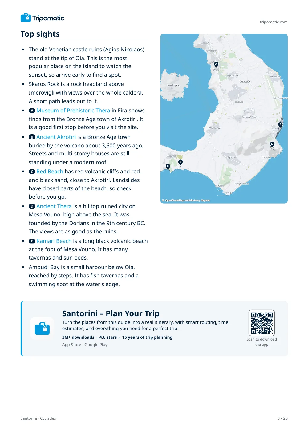 Santorini travel guide, page 3