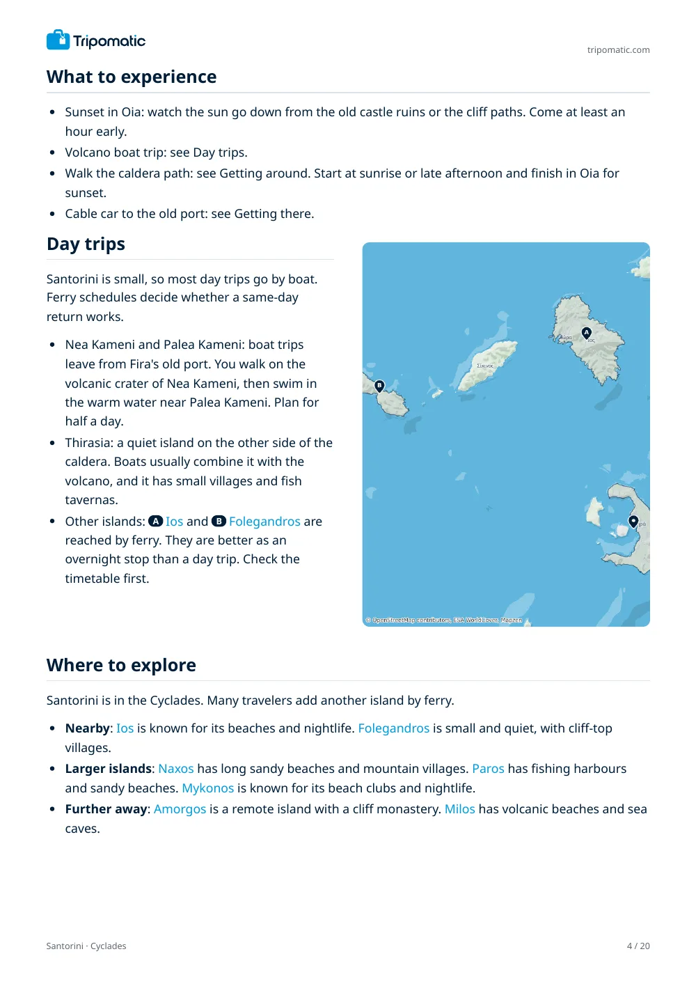 Santorini travel guide, page 4