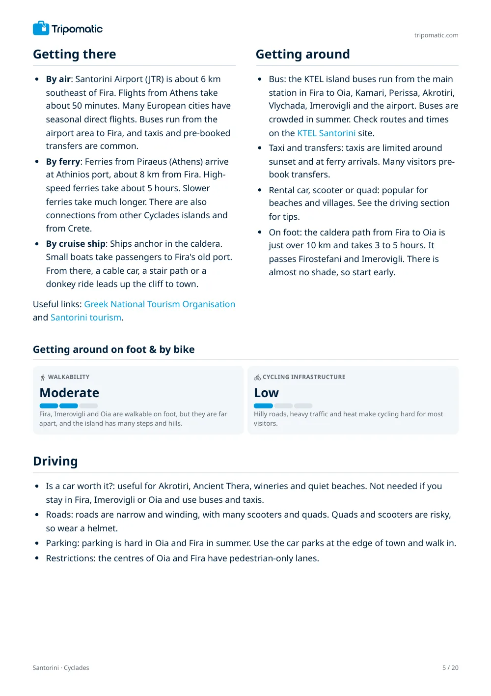 Santorini travel guide, page 5