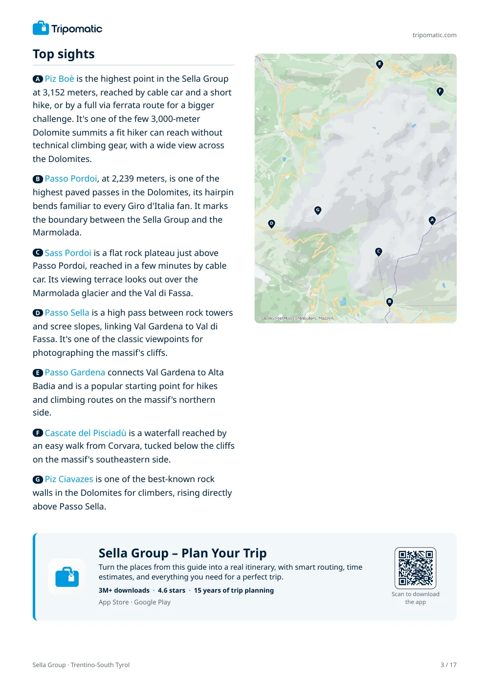 Sella Group travel guide, page 3