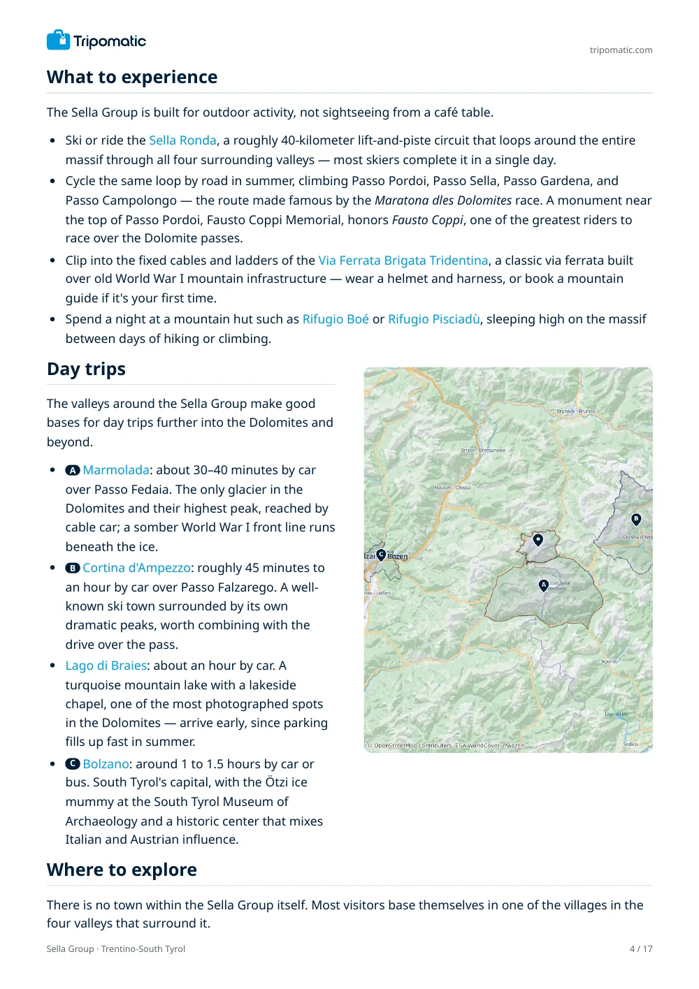 Sella Group travel guide, page 4