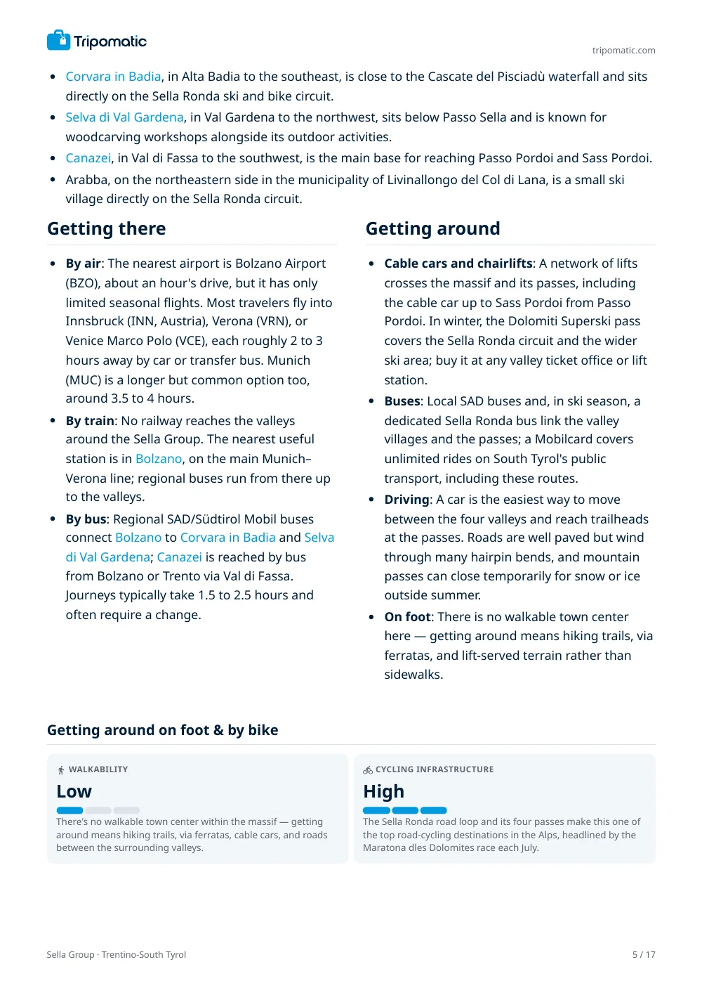 Sella Group travel guide, page 5