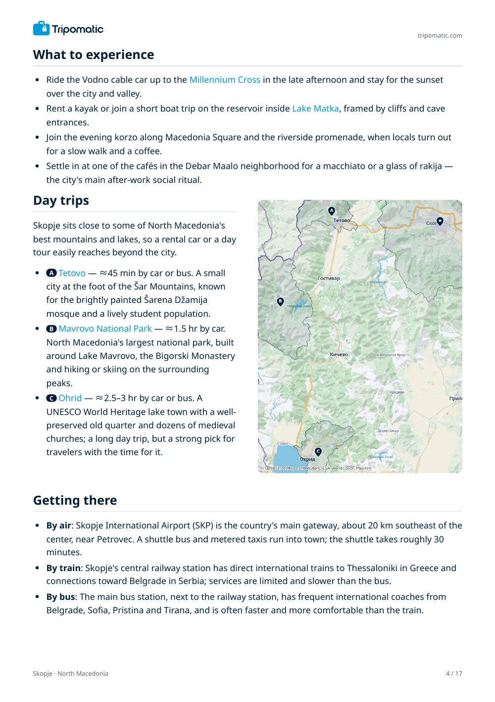 Skopje travel guide, page 4