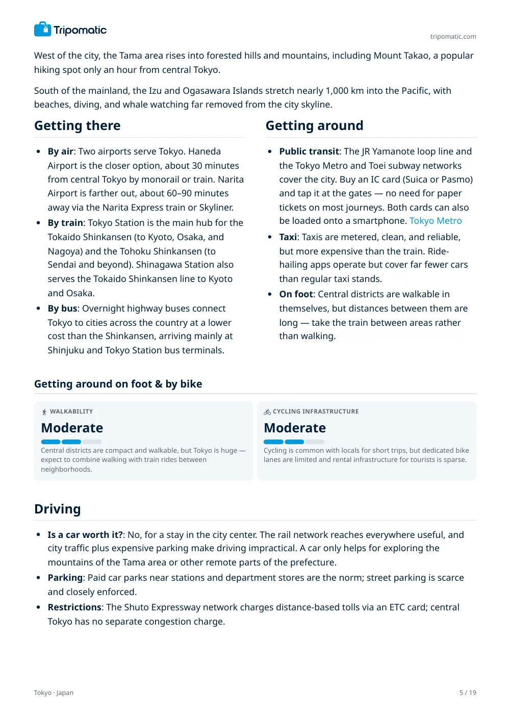 Tokyo travel guide, page 5