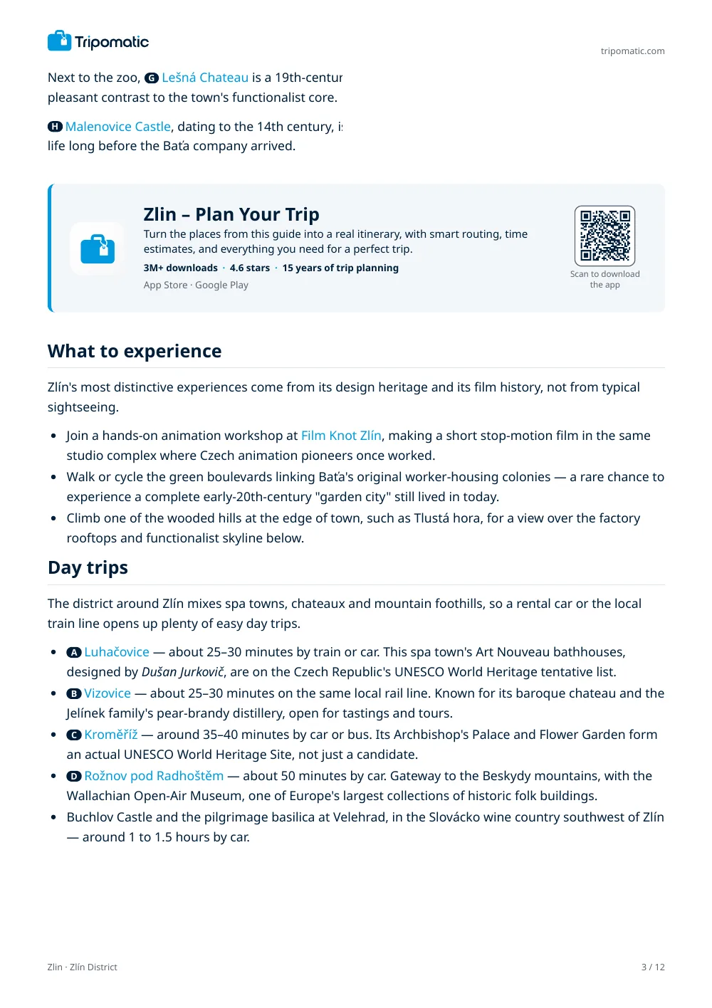 Zlin travel guide, page 3
