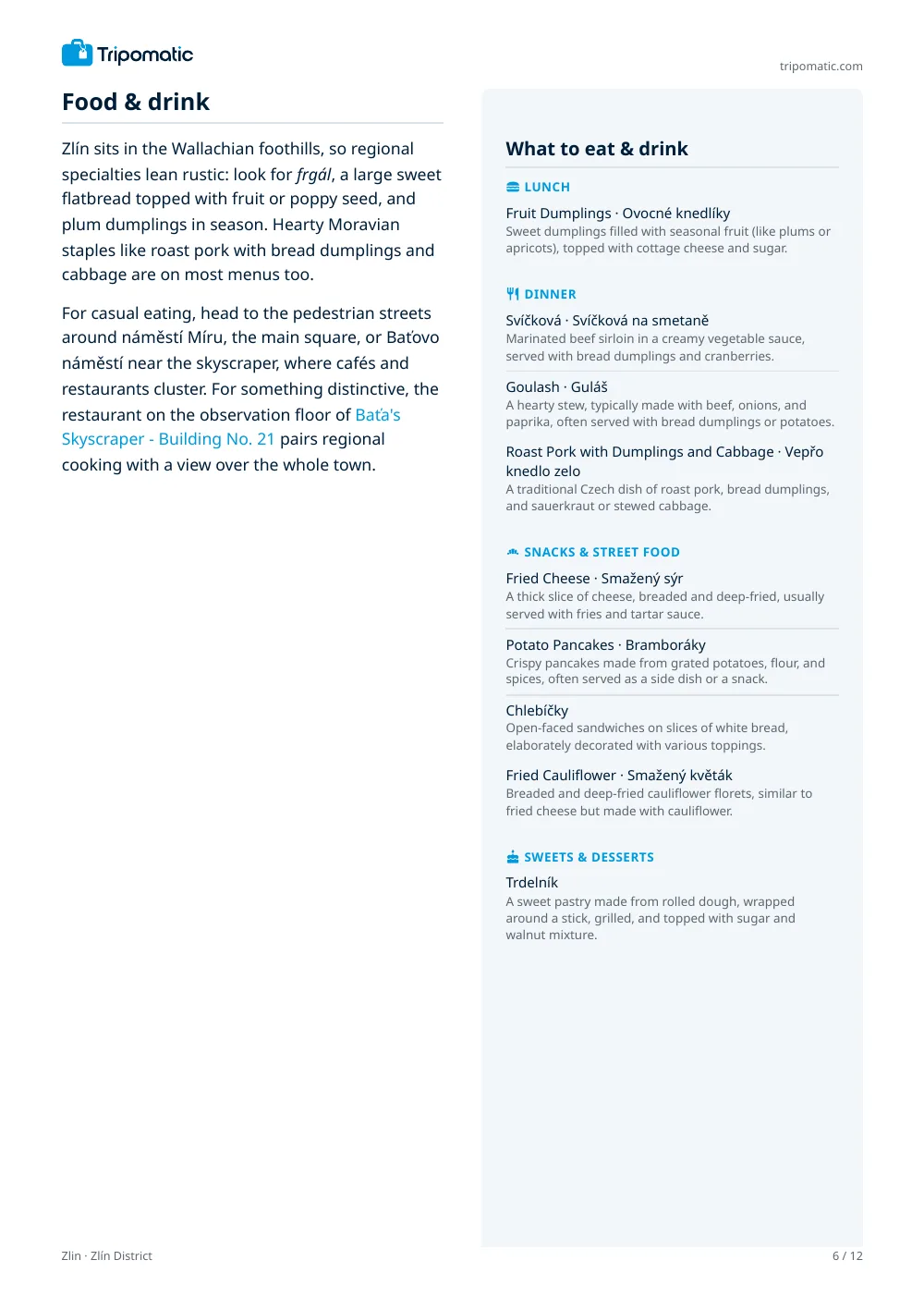 Zlin travel guide, page 6