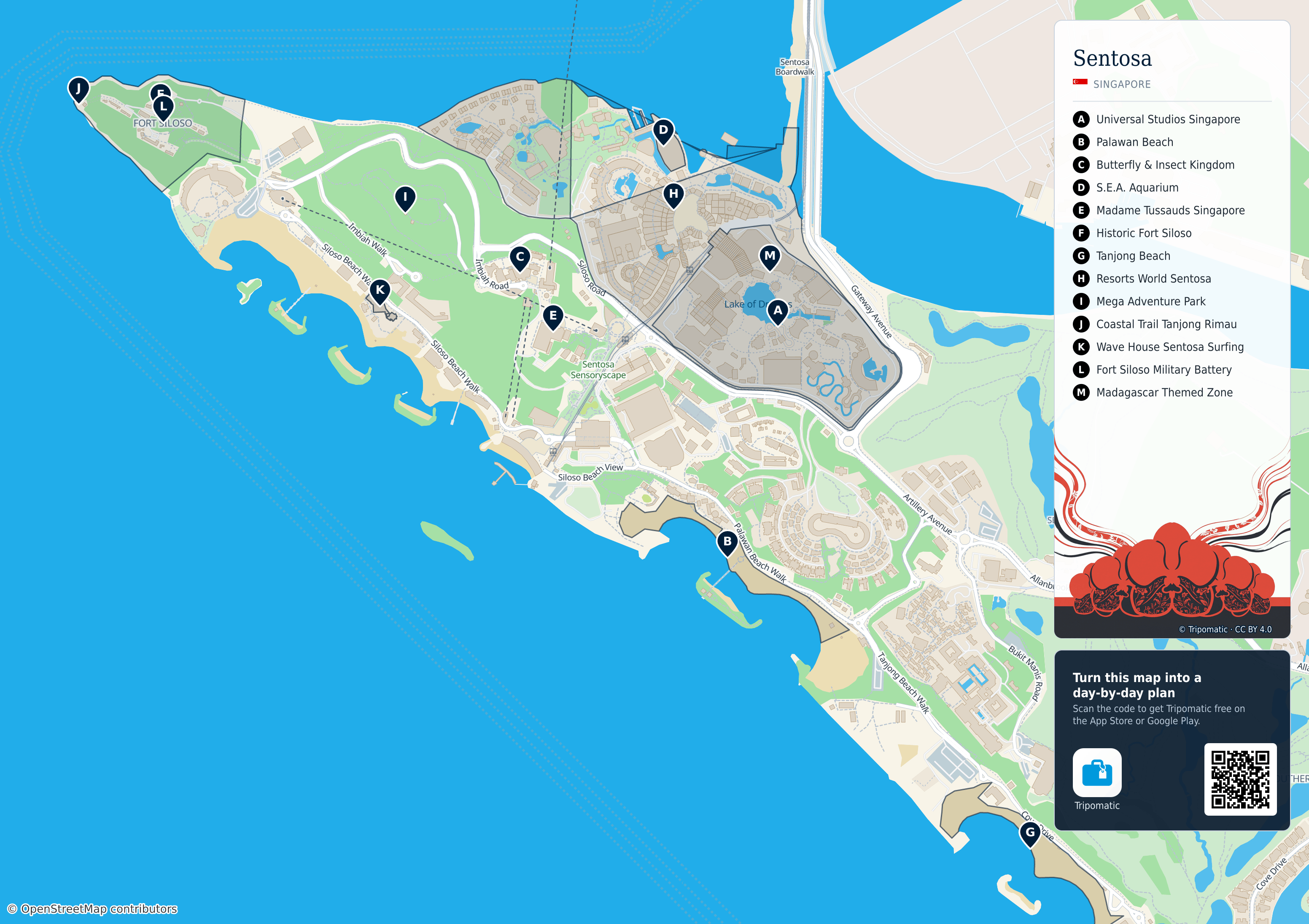 Sentosa - Printable Tourist Map