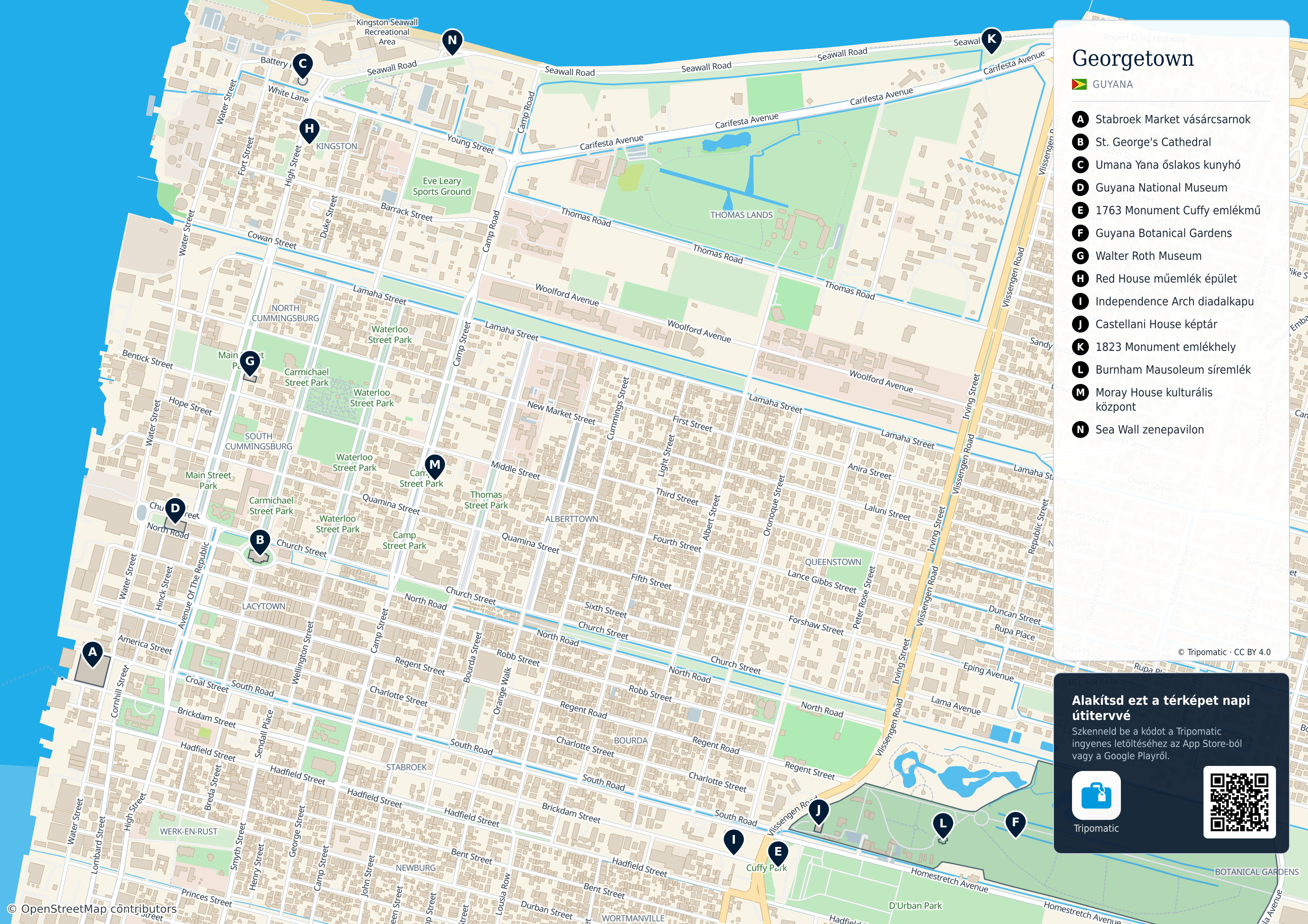 Tatter Map Georgetown – Nyomtatható turistatérkép