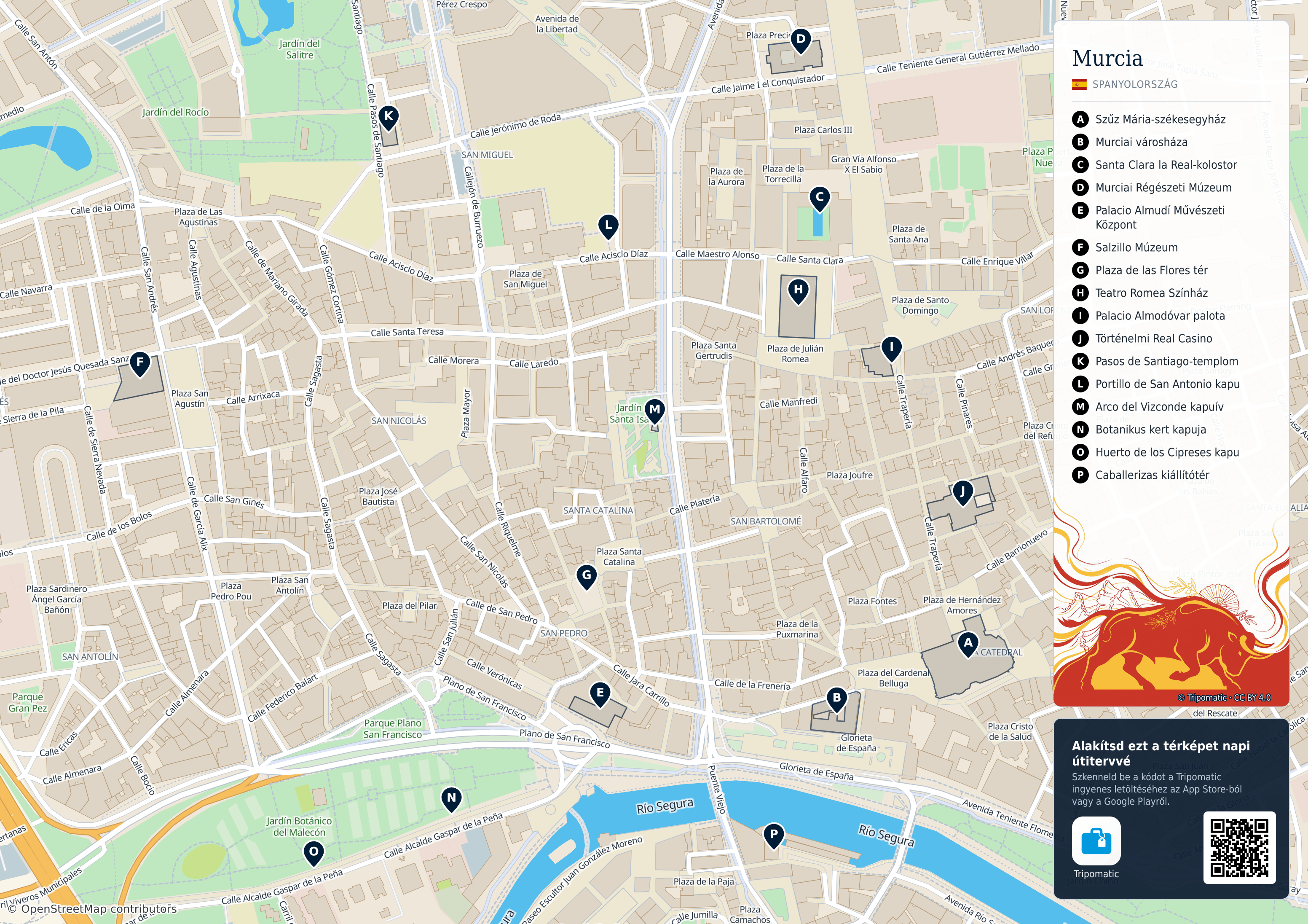 Tatter Map Murcia – Nyomtatható turistatérkép